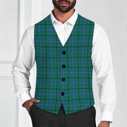 ScotsTee Shop Scottish Mayhew Tartan Waistcoat Sleeveless Suit Vest