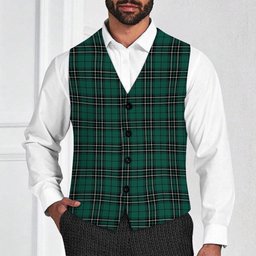 ScotsTee Shop Scottish McLean of Duart Hunting Modern Tartan Waistcoat Sleeveless Suit Vest