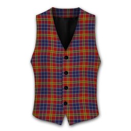 ScotsTee Shop Scottish Lermontov Tartan Waistcoat Sleeveless Suit Vest