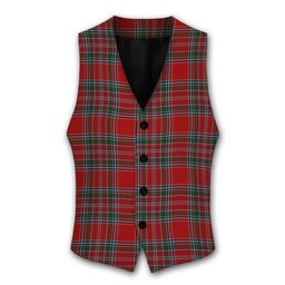 ScotsTee Shop Scottish McBain Tartan Waistcoat Sleeveless Suit Vest