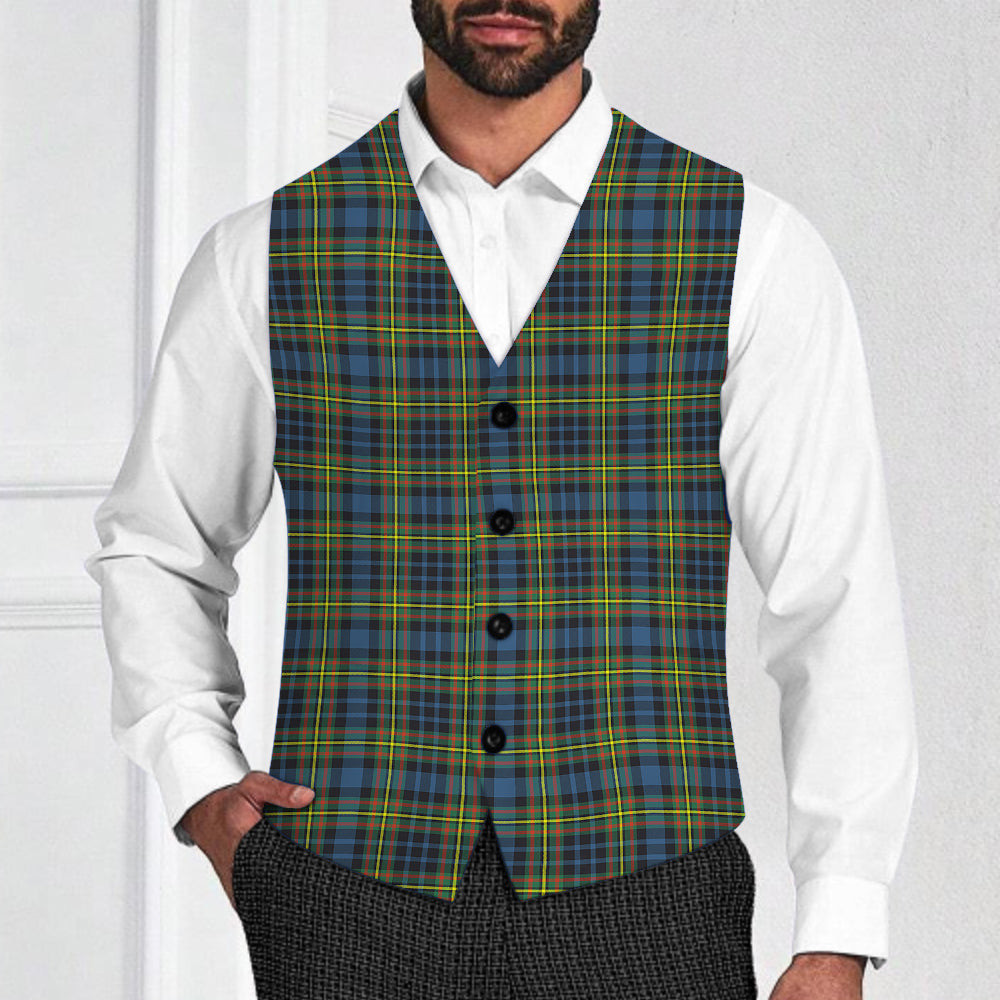 ScotsTee Shop Scottish McLellan Ancient Tartan Waistcoat Sleeveless Suit Vest