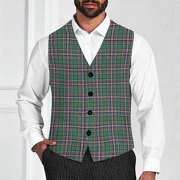 ScotsTee Shop Scottish McFarlane Hunting Ancient Tartan Waistcoat Sleeveless Suit Vest