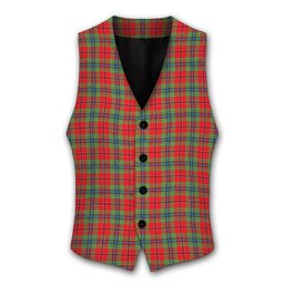ScotsTee Shop Scottish MacLean of Duart Modern Tartan Waistcoat Sleeveless Suit Vest