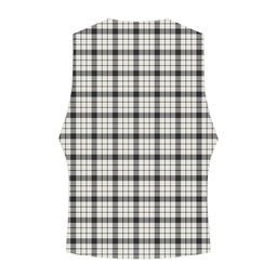 ScotsTee Shop Scottish McFarlane Black White Ancient Tartan Waistcoat Sleeveless Suit Vest