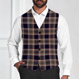 ScotsTee Shop Scottish Stewart Navy Tartan Waistcoat Sleeveless Suit Vest