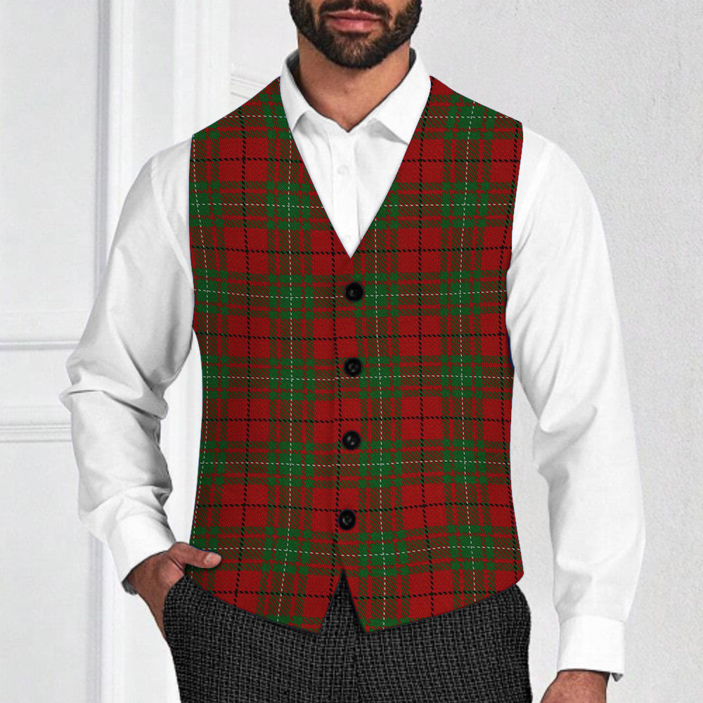ScotsTee Shop Scottish MacAuley Tartan Waistcoat Sleeveless Suit Vest