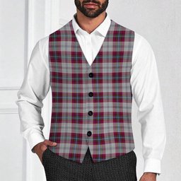 ScotsTee Shop Scottish MacLean of Duart Dress 4 Tartan Waistcoat Sleeveless Suit Vest