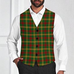 ScotsTee Shop Scottish McMillan Society of Glasgow Tartan Waistcoat Sleeveless Suit Vest