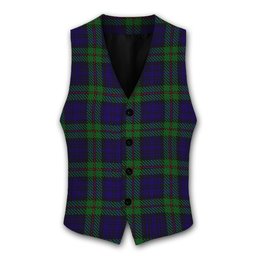 ScotsTee Shop Scottish MacKinlay 2_4 black stripes Tartan Waistcoat Sleeveless Suit Vest
