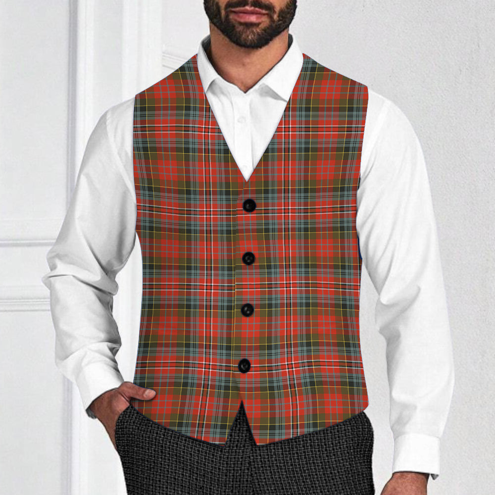 ScotsTee Shop Scottish MacPherson Weathered Tartan Waistcoat Sleeveless Suit Vest