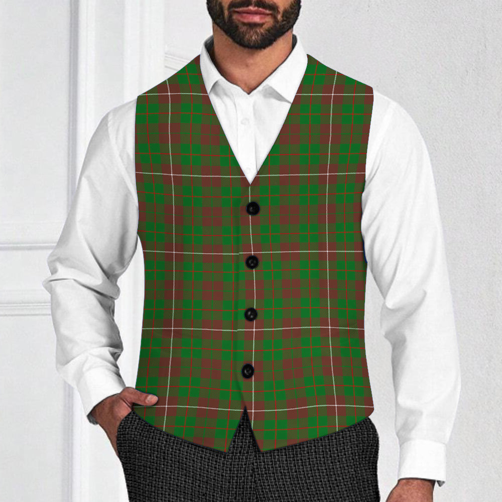 ScotsTee Shop Scottish MacKinnon Hunting Modern Tartan Waistcoat Sleeveless Suit Vest