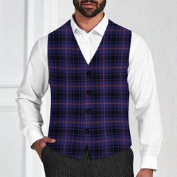ScotsTee Shop Scottish MacIver of Strome Tartan Waistcoat Sleeveless Suit Vest