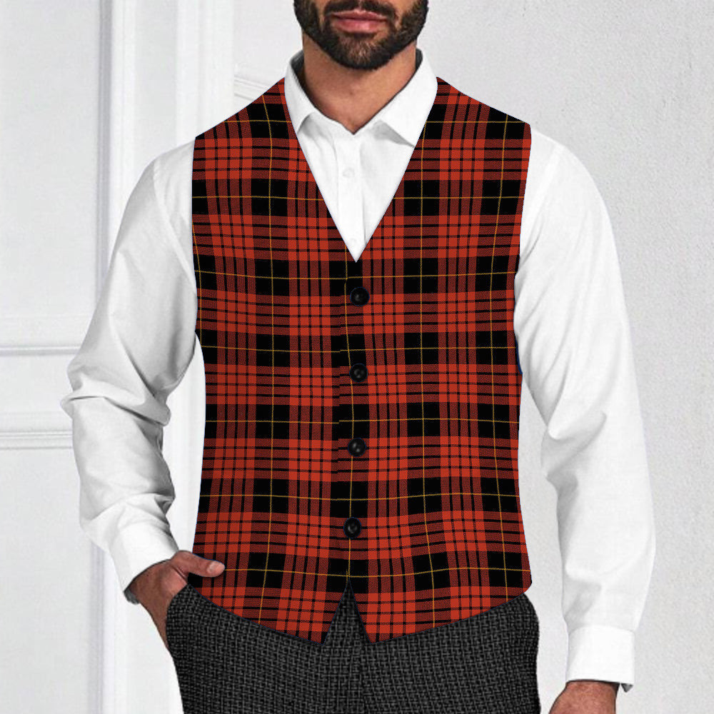 ScotsTee Shop Scottish MacQueen Ancient Tartan Waistcoat Sleeveless Suit Vest