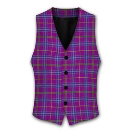 ScotsTee Shop Scottish Jackson Tartan Waistcoat Sleeveless Suit Vest