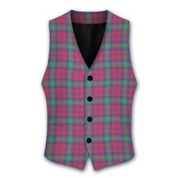ScotsTee Shop Scottish Lindsay Ancient Tartan Waistcoat Sleeveless Suit Vest