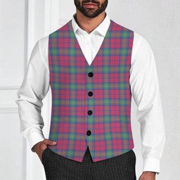 ScotsTee Shop Scottish Lindsay Ancient Tartan Waistcoat Sleeveless Suit Vest