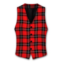 ScotsTee Shop Scottish Ramsay Modern Tartan Waistcoat Sleeveless Suit Vest