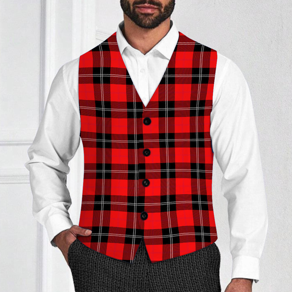 ScotsTee Shop Scottish Ramsay Modern Tartan Waistcoat Sleeveless Suit Vest
