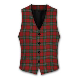 ScotsTee Shop Scottish MacLean 2 Tartan Waistcoat Sleeveless Suit Vest