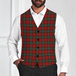 ScotsTee Shop Scottish MacLean 2 Tartan Waistcoat Sleeveless Suit Vest