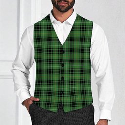 ScotsTee Shop Scottish MacIvor Hunting Ancient Tartan Waistcoat Sleeveless Suit Vest