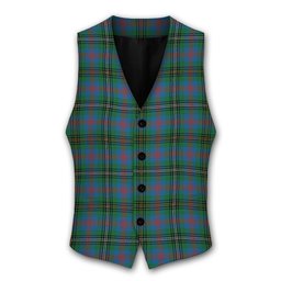 ScotsTee Shop Scottish Wood Ancient Clan Tartan Waistcoat Sleeveless Suit Vest