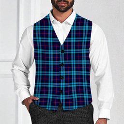 ScotsTee Shop Scottish McCorquodale SC Tartan Waistcoat Sleeveless Suit Vest