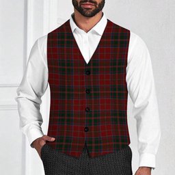ScotsTee Shop Scottish MacDonald of Glencoe Tartan Waistcoat Sleeveless Suit Vest