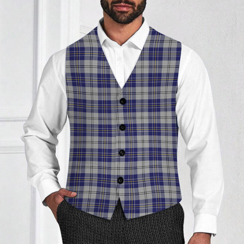 ScotsTee Shop Scottish MacPherson Dress Blue Tartan Waistcoat Sleeveless Suit Vest