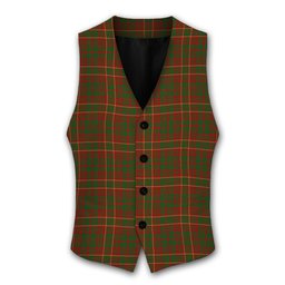 ScotsTee Shop Scottish MacRurie or MacRory Tartan Waistcoat Sleeveless Suit Vest