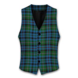 ScotsTee Shop Scottish Stephenson Hunting Red Stripe Tartan Waistcoat Sleeveless Suit Vest