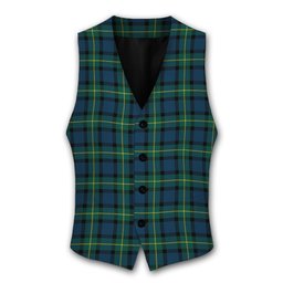 ScotsTee Shop Scottish Sinclair of Ulster Modern Tartan Waistcoat Sleeveless Suit Vest