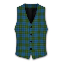 ScotsTee Shop Scottish Melville Two black lines Tartan Waistcoat Sleeveless Suit Vest