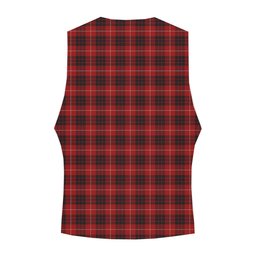 ScotsTee Shop Scottish Munro Black and Red Tartan Waistcoat Sleeveless Suit Vest