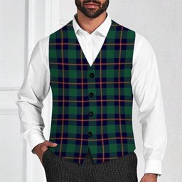 ScotsTee Shop Scottish Irvine Glenn Tartan Waistcoat Sleeveless Suit Vest