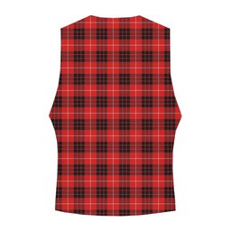 ScotsTee Shop Scottish Munro Black and Red Modern Tartan Waistcoat Sleeveless Suit Vest