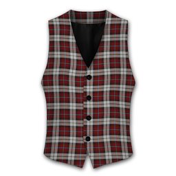 ScotsTee Shop Scottish McCandlish Arisaid Red Tartan Waistcoat Sleeveless Suit Vest