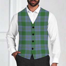 ScotsTee Shop Scottish Irvine of Bonshaw Ancient Tartan Waistcoat Sleeveless Suit Vest