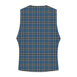 ScotsTee Shop Scottish Thomson Dress Blue Tartan Waistcoat Sleeveless Suit Vest