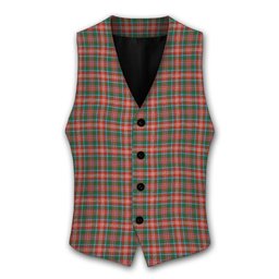 ScotsTee Shop Scottish Ritchie Ancient Clan Tartan Waistcoat Sleeveless Suit Vest
