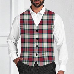 ScotsTee Shop Scottish Rose Dress Modern Tartan Waistcoat Sleeveless Suit Vest