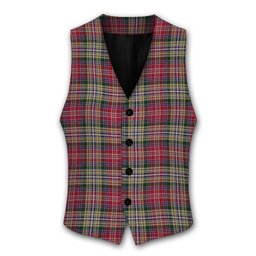 ScotsTee Shop Scottish Lasting Tartan Waistcoat Sleeveless Suit Vest
