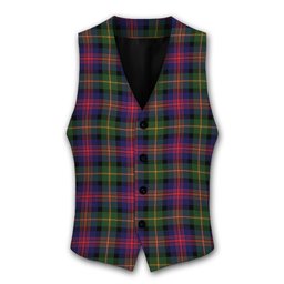 ScotsTee Shop Scottish Logan Modern Tartan Waistcoat Sleeveless Suit Vest