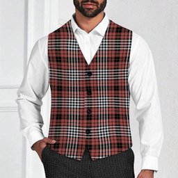 ScotsTee Shop Scottish Little of Morton Rigg Ancient Tartan Waistcoat Sleeveless Suit Vest