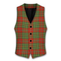 ScotsTee Shop Scottish Leask Ancient Tartan Waistcoat Sleeveless Suit Vest