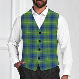 ScotsTee Shop Scottish Johnston Ancient Tartan Waistcoat Sleeveless Suit Vest
