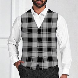 ScotsTee Shop Scottish YinYang Tartan Waistcoat Sleeveless Suit Vest