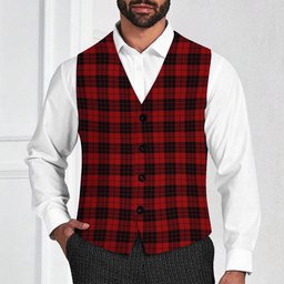 ScotsTee Shop Scottish MacLeod of Raasay Highland Tartan Waistcoat Sleeveless Suit Vest