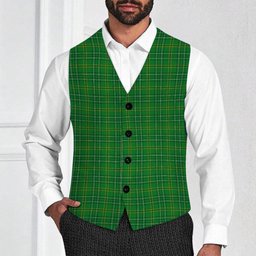 ScotsTee Shop Scottish Wexford County SC Tartan Waistcoat Sleeveless Suit Vest