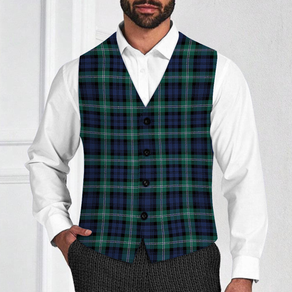 ScotsTee Shop Scottish Lyon Modern Tartan Waistcoat Sleeveless Suit Vest